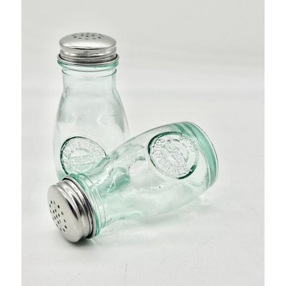 Vidrios San Miguel 100% Recycled Authentic Glass Salt Pepper Shakers Green 4 Oz - Picture 4 of 10